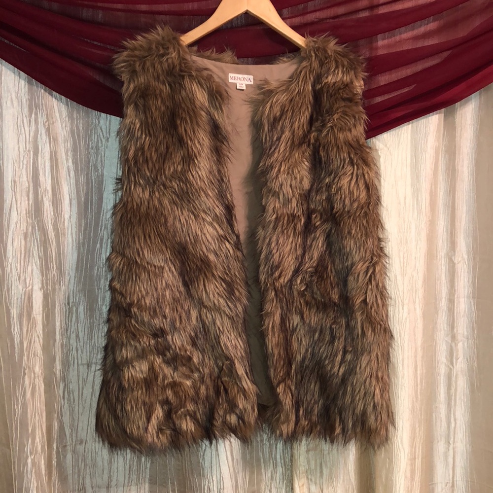 Faux fur vest